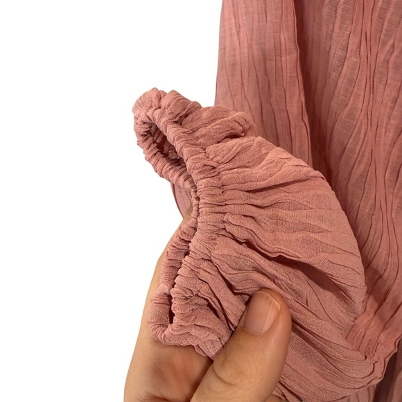 Baltic Born Dalton Pleated Midi Dress - Blush Size Medium - Picture 7 of 10